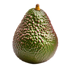 Close-up of a ripe avocado on a white background 