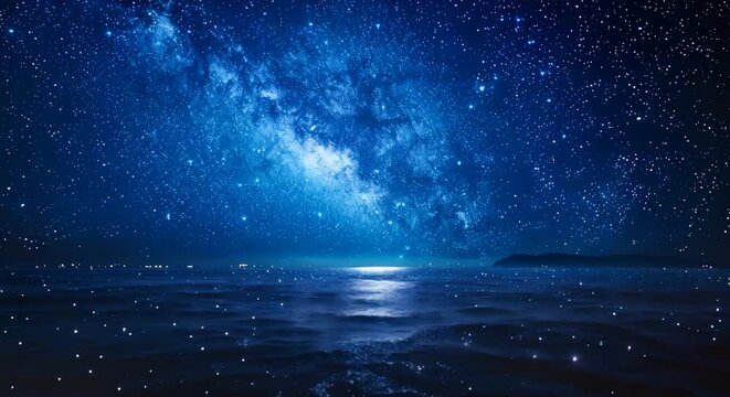 Clear starry sky on a warm summer night with space for dreamy or romantic messages