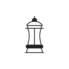 Tower icon design with white background stock illustration