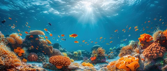 Obraz premium The bright sunlight illuminates the scene, creating a serene