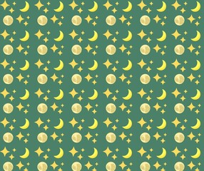 seamless pattern with moon
