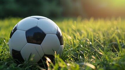 Minimalist White Soccer Ball in Soft Midday Sun