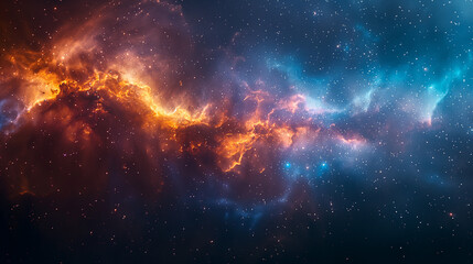 Fototapeta premium Galactic Spiral Symphony. Spiral galaxy with vibrant colors