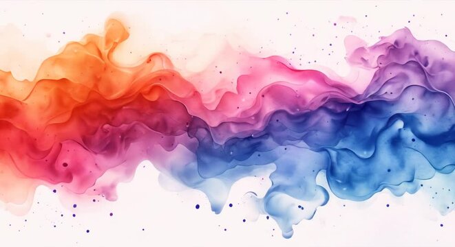 Red and blue line drawing with paint splashes The paintings are abstract and give a feeling of movement and energy. Red and blue look bright and contrasting. make it dynamic