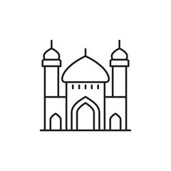 Mosque icon design with white background stock illustration