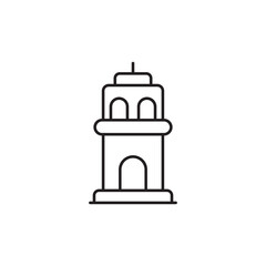 Tower icon design with white background stock illustration