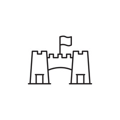 City Gate icon design with white background stock illustration