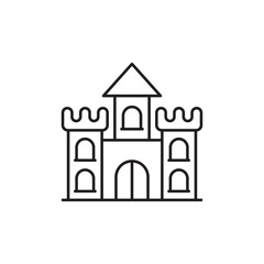 Castle icon design with white background stock illustration