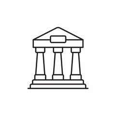 Monument icon design with white background stock illustration