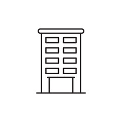 Building icon design with white background stock illustration