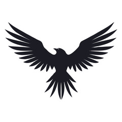 crow logo vector icon design illustration