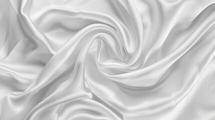 Obraz premium Blank White Silk satin background fabric texture 