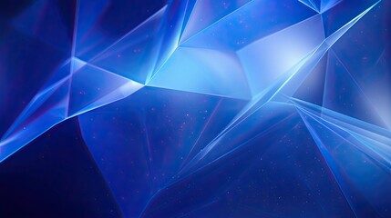 Dynamic blue polygon background with swirling motion and neon highlights