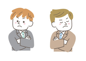 喧嘩をしているビジネスパーソンのイラスト