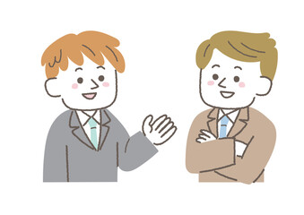 会話をしているビジネスパーソンのイラスト