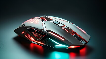  Illuminated computer mouse with colorful glowing