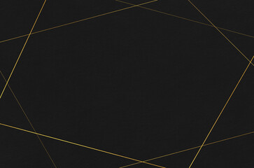 Black Japanese Washi paper texture with classy gold pattern. Abstract graceful Japanese style background.