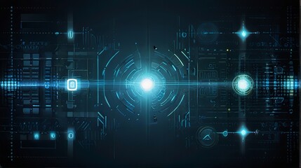 Obraz premium Digital Synapses - A Network in Motion