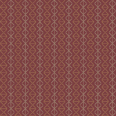 hand drawn stripes. gold and silver squares. maroon repetitive background. vector seamless pattern. folk decorative art. geometric fabric swatch. wrapping paper. design template for textile, linen