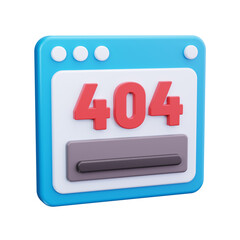 404 3d render icon