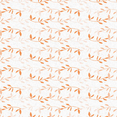 Fototapeta premium Midcentury modern leaf endless pattern. Organic summer gender neutral 70s matisse wallpaper. 