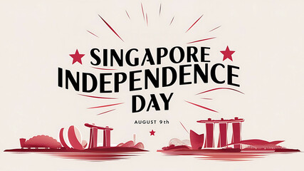 Singapore National Day celebration social media post background and poster