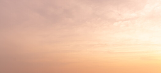 Beautiful morning or evening orange sky when sun set or sun rise used as natural background texture in decorative art work