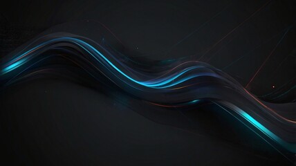 Obraz premium Dark grey black abstract background with Colorful glowing lines design for Social Media Post Generative Ai.