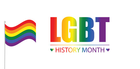 Honoring Diversity Flag Design Illustration in Celebration of LGBT History Month