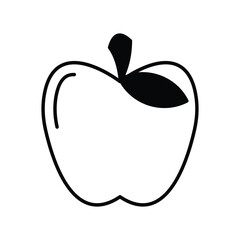 apple icon with white background vector stock illustration