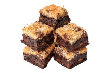 Coconuts macaroons Micrones isolated on transparent background