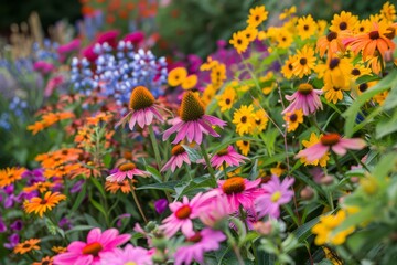 Close-up shots of blooming flowers Background 