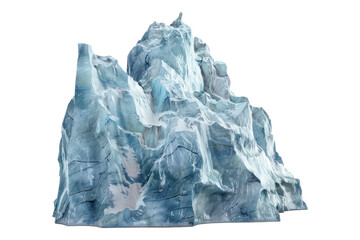 Fototapeta premium Crisp glacier isolated on transparent background