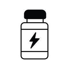 protein supplement icon with white background vector stock illustration