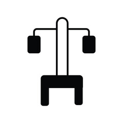 gym machine icon with white background vector stock illustration