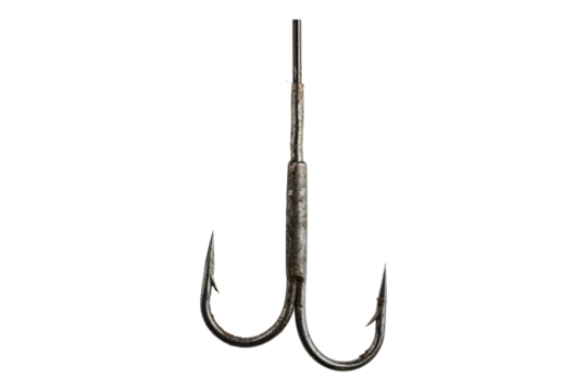 fishing hook isolated on transparent background