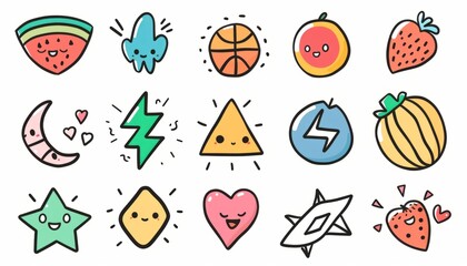 Fototapeta premium vector stickers pack