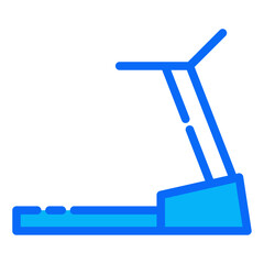 Treadmill outline dual tone icon. vector thin line icon for mobile app, website, logo and presentation design.