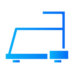 Treadmill solid gradient icon. vector glyph icon for mobile app, website, logo and presentation design.