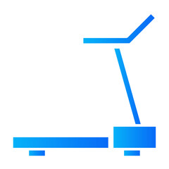 Treadmill solid gradient icon. vector glyph icon for mobile app, website, logo and presentation design.