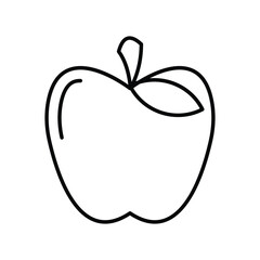 apple icon with white background vector stock illustration