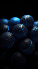  background with blue tennis balls 