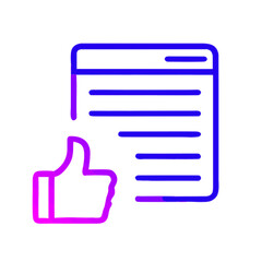 Good Feedback Line Icon. Thumb Up With Speech Bubble Linear Pictogram. Positive Communication Outline Symbol. Customer Review, Survey Chat Sign. Editable Stroke. Isolated Vector Illustration.