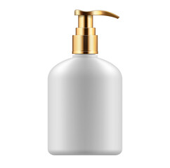 blank bump bottle Skincare makeup product generic packaging mockup product shot for design layout, gold cap