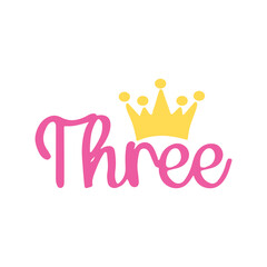 Three Crown Birthday SVG, Third Birthday SVG, 3rd Birthday SVG, Second Birthday Shirt, 3rd Birthday Shirt, Birthday Crown svg, Birthday svg, Svg Files for Cricut