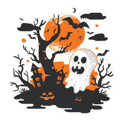 Helloween vector illustration for t-shirt	