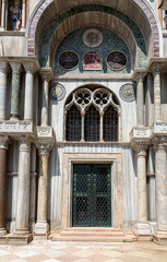 Details from exterior of San Marco basilica in Venice