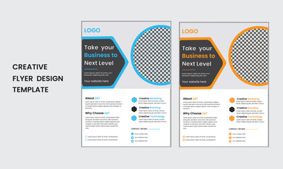 Corporate poster flyer design template and vector leaflet illustration layout with digital flyer design in A4 size.