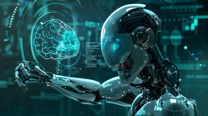 illustration of artificial intelligence technology background concept