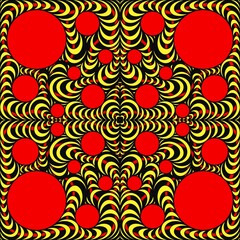 Abstract, Doodles, Black lines with no fixed shape make up the image. There is a blank space as a red circle, Doodle line, Pattern, image for background.